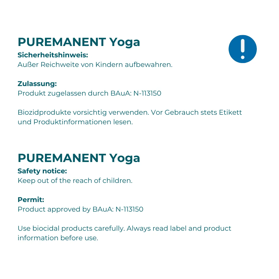 Puremanent Yoga Yogamatten-Reiniger Spray 100ml für unterwegs alkoholfrei