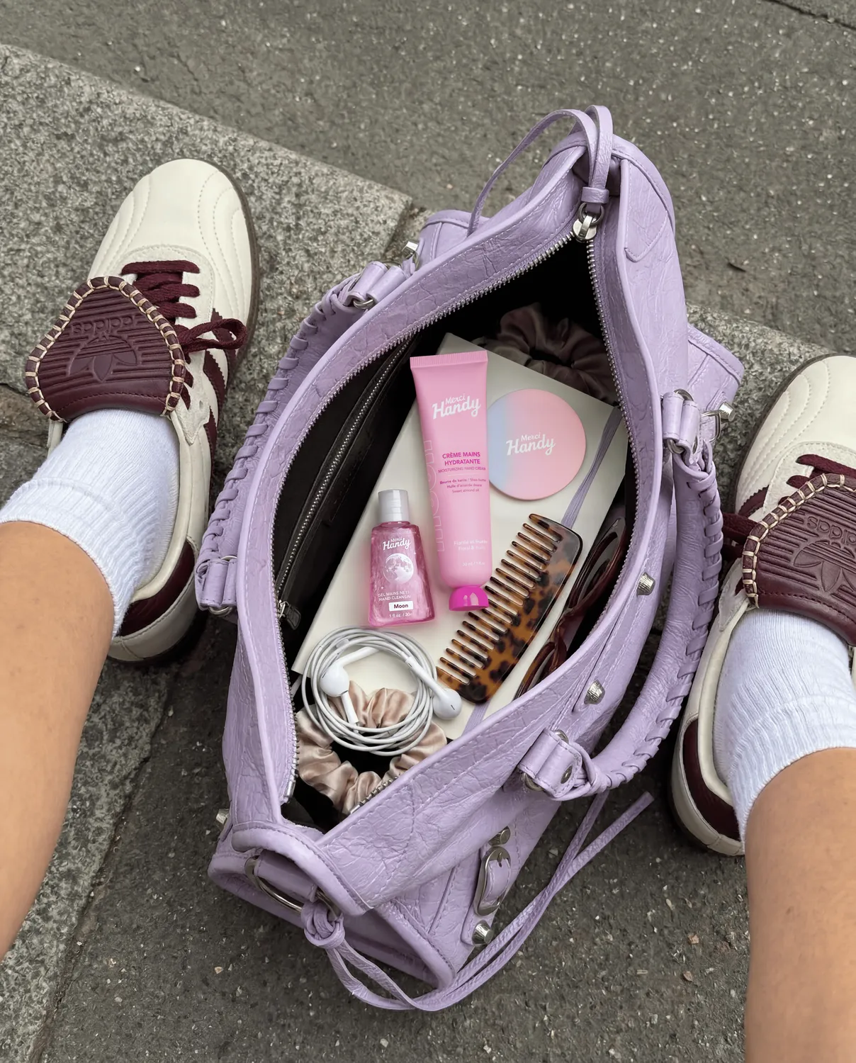Merci Handy Kit Mains Moon Handset Gel+Creme Cassis