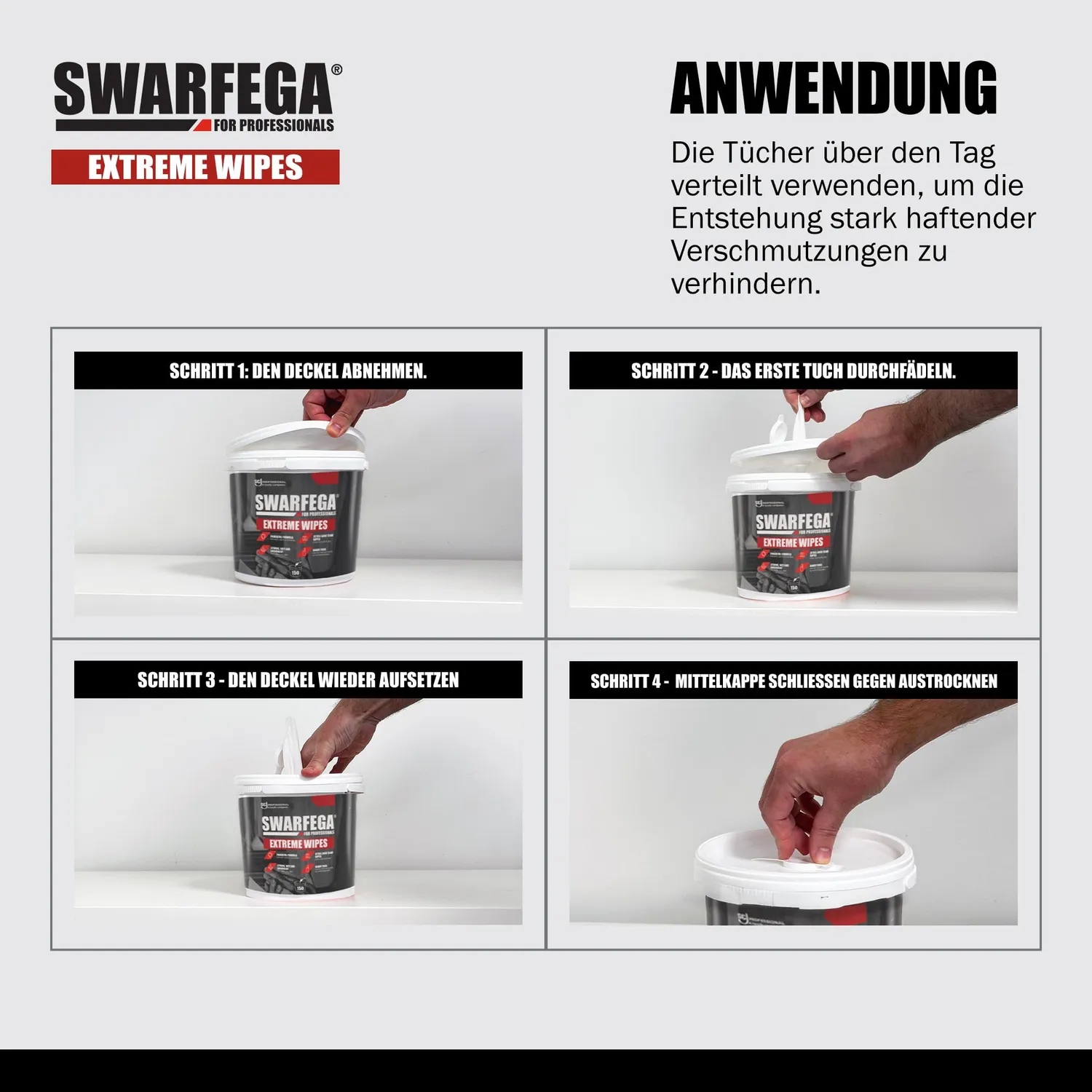 Swarfega Extreme Tücher 150 Stück Zitrusduft