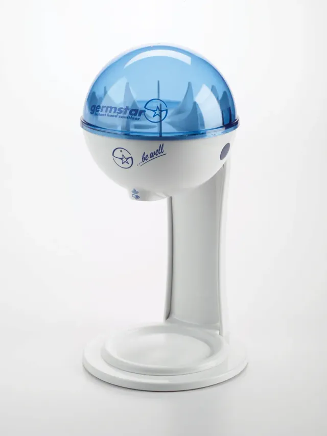 Germstar 32oz Desinfektionsspender Tischständer Weiß-Blau