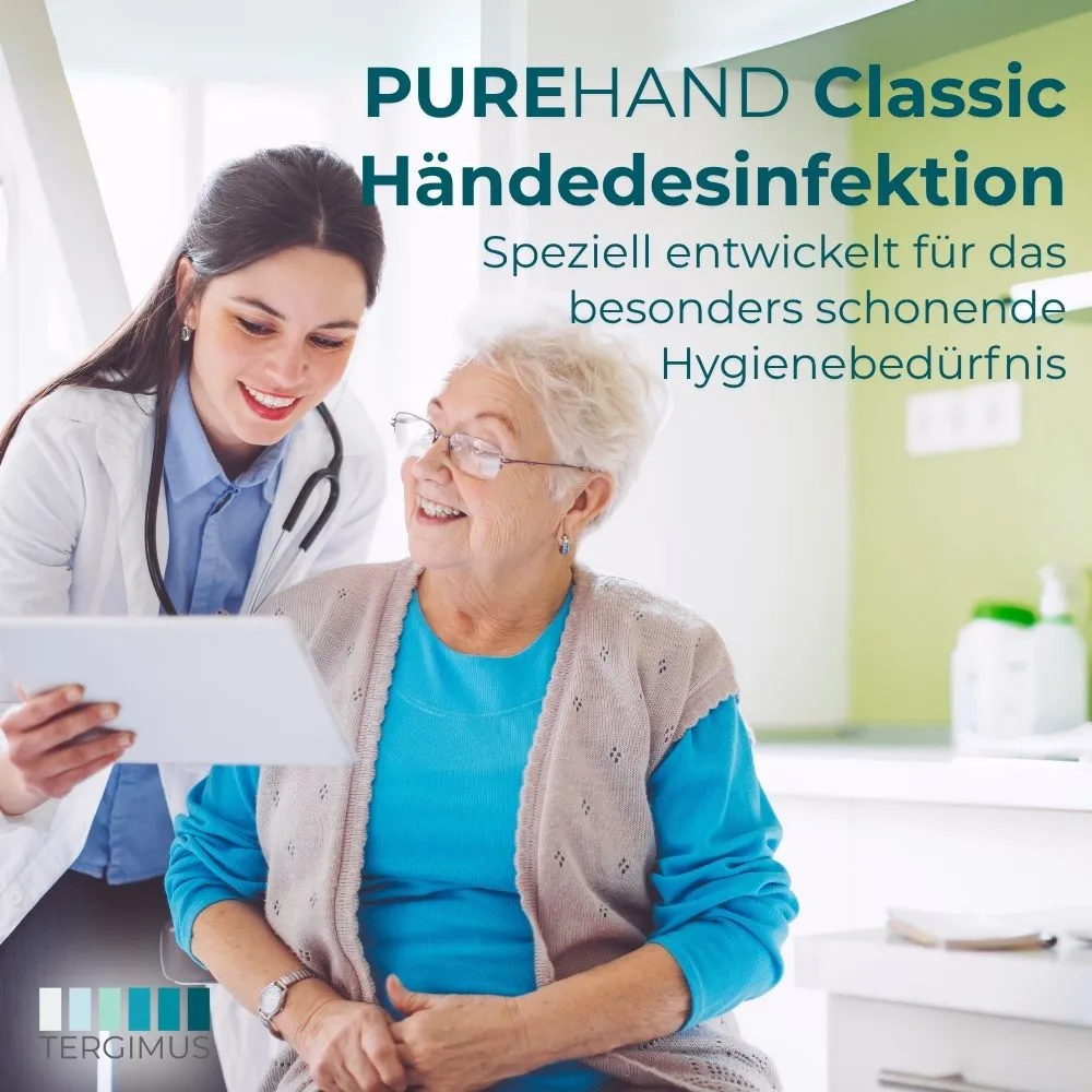 Purehand Classic Händedesinfektion 500ml Euroflasche alkoholfrei