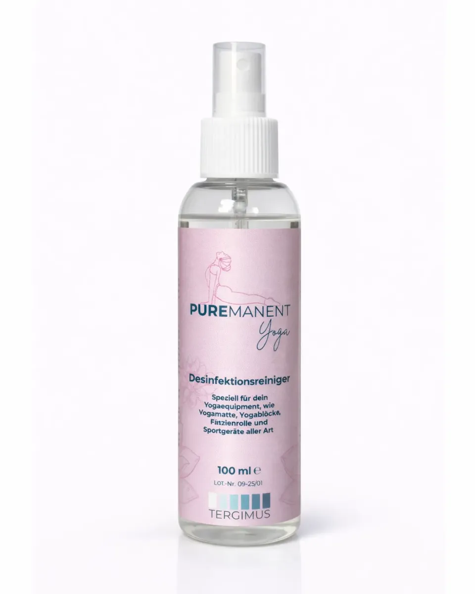Puremanent Yoga Yogamatten-Reiniger Spray 100ml für unterwegs alkoholfrei