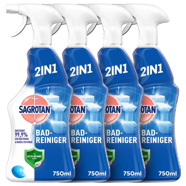Sagrotan Bad-Reiniger Ozeanfrische Spray 4x750ml 2in1