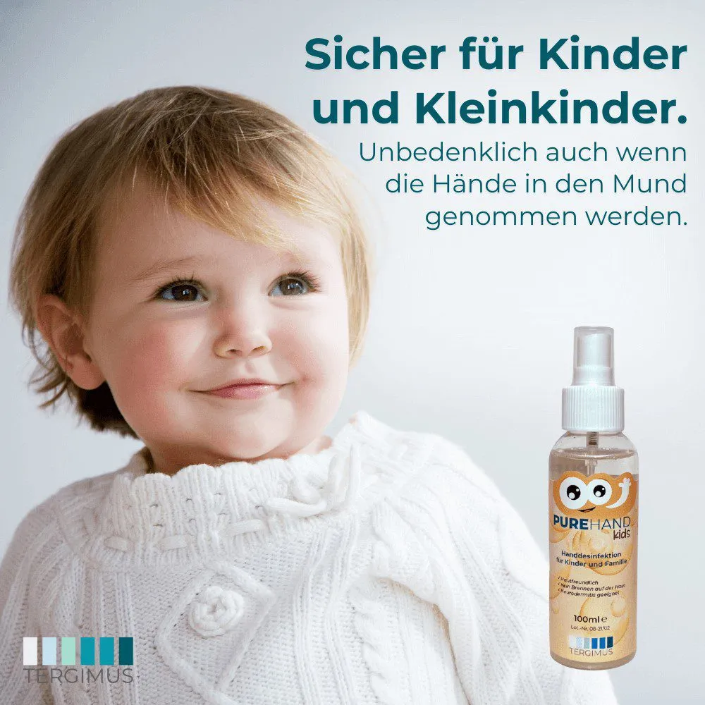 PUREHAND Kids Händedesinfektion alkoholfrei für Kinder