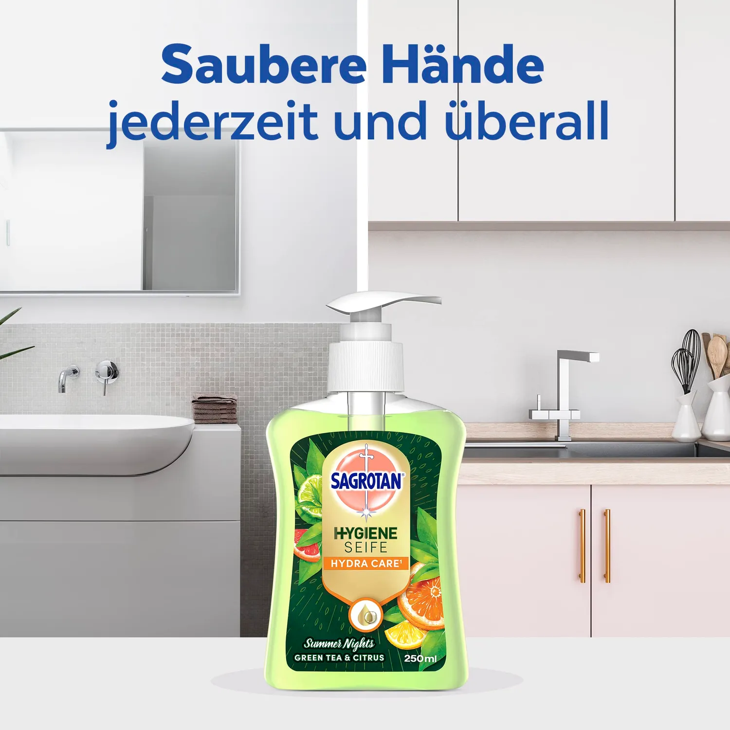 Sagrotan Summer Nights Handseife 6x250ml Grüner Tee Citrus