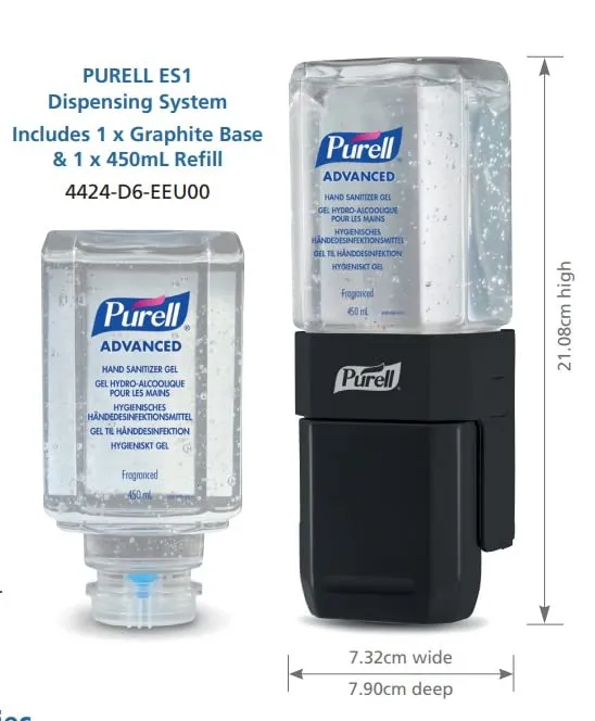 Purell ES1 Handdesinfektionsspender Starter-Kit 450 ml Schwarz