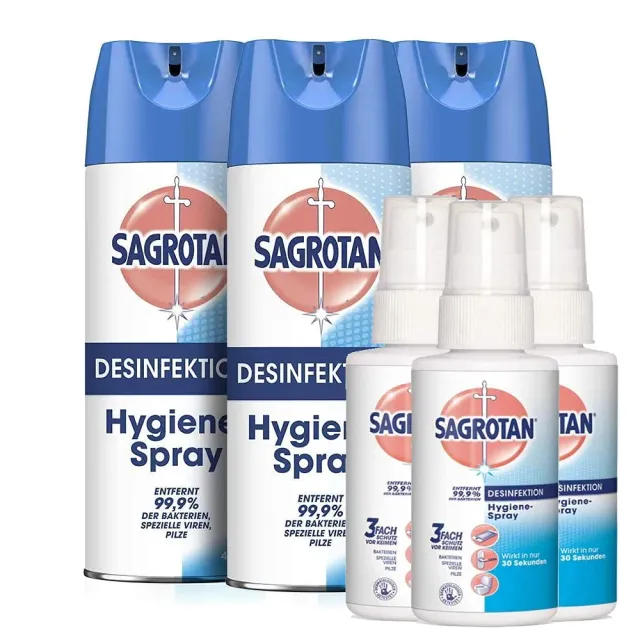 Sagrotan Hygiene Desinfektionsspray Set 6-teilig Textil+Fläche