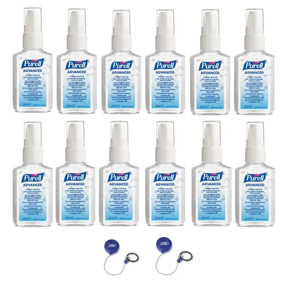 Purell Advanced Händedesinfektionsmittel 12x60ml mit Clip unparfümiert