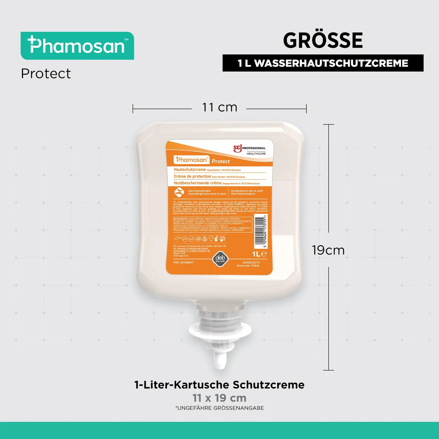 SC Johnson Stokoderm Phamosan Protect Creme 1 L parfümfrei