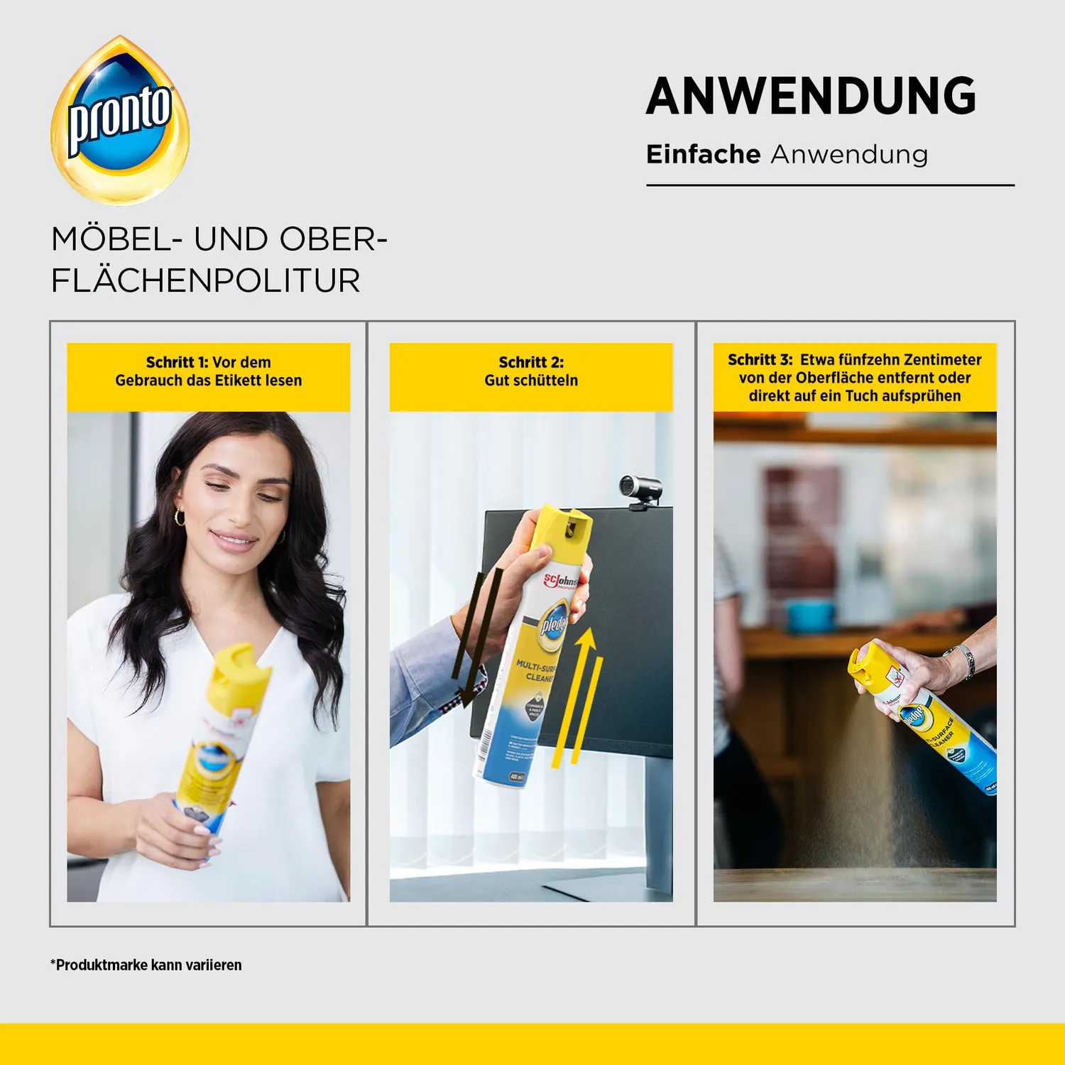 SC Johnson Professional Pronto Möbelpolitur Spray 400 ml floral