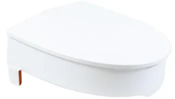 Euraneg Toilettensitzerhöhung 10cm Deckel weiß