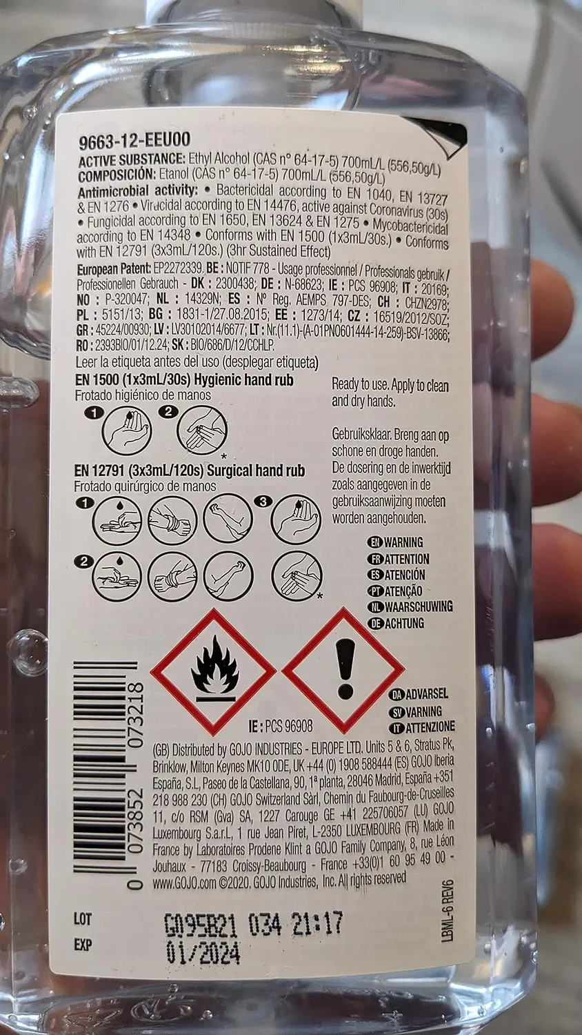 Purell Advanced Händedesinfektionsmittel 4x300ml unparfümiert