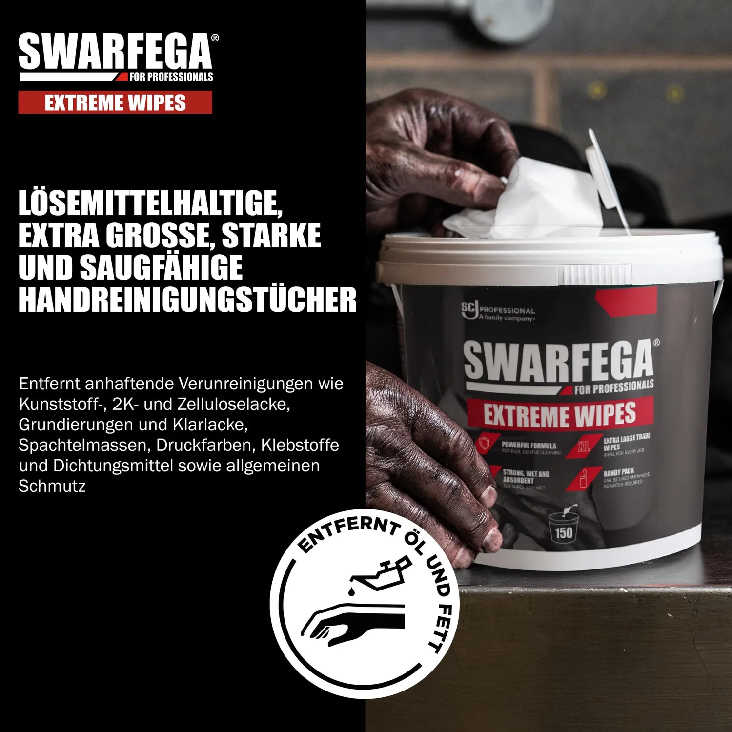 Swarfega Extreme Tücher 150 Stück Zitrusduft