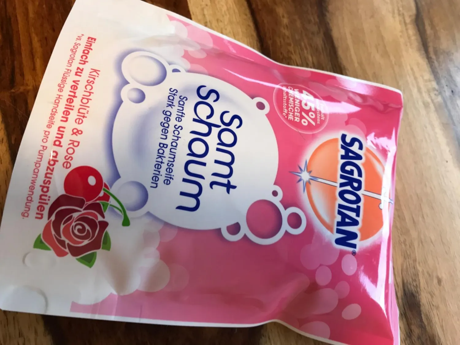 Sagrotan Samt-Schaum Kirschblüte Rose Schaumseife 8x250ml