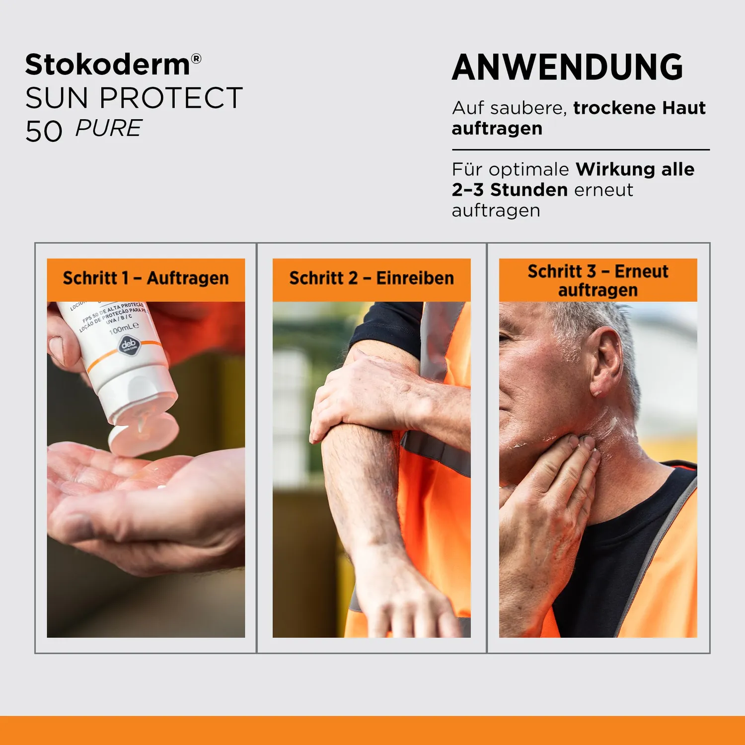 Stokoderm Sun Protect 50 Pure Sonnencreme 100ml LSF 50