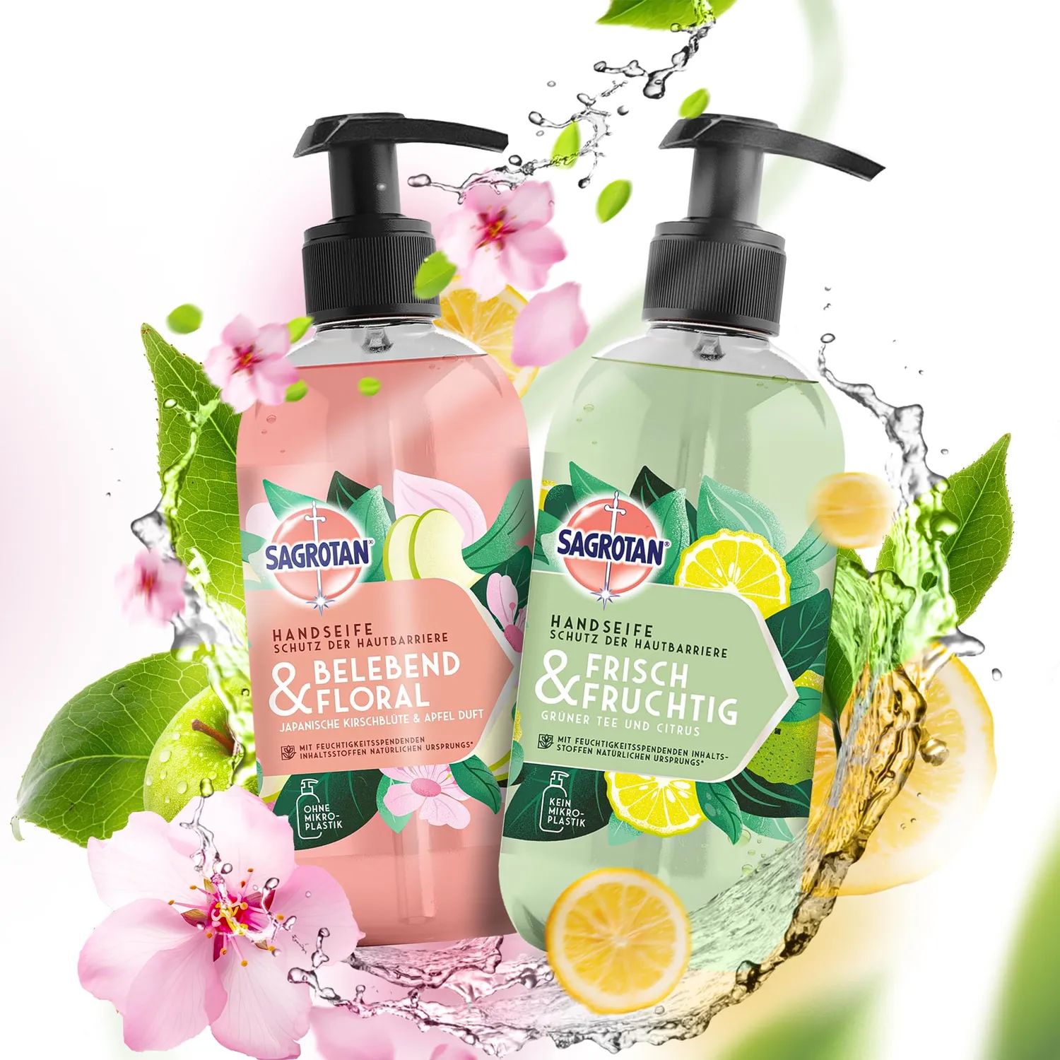 Sagrotan Frisch und Fruchtig Handseife 5x300ml Milchsäure
