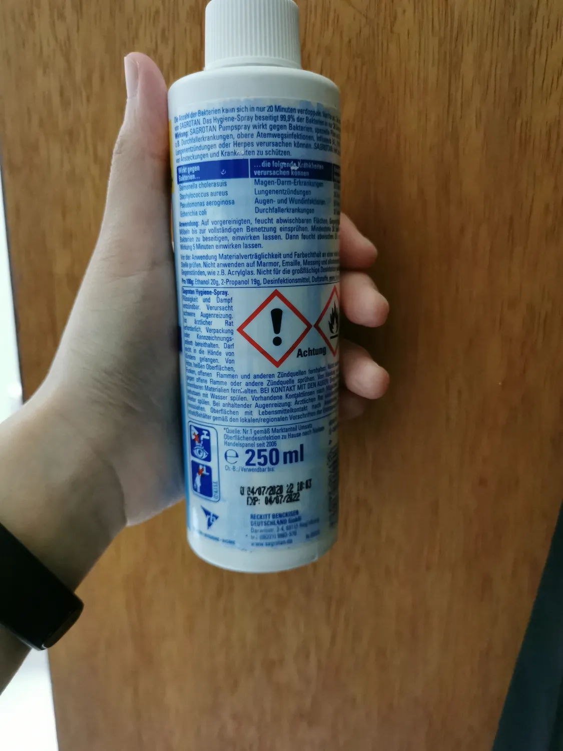 Sagrotan Hygiene Pumpspray Desinfektionsspray 10x250ml antibakteriell