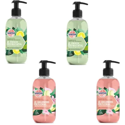 Sagrotan Handseife Mix-Pack Flüssigseife 4x300ml 2 Düfte