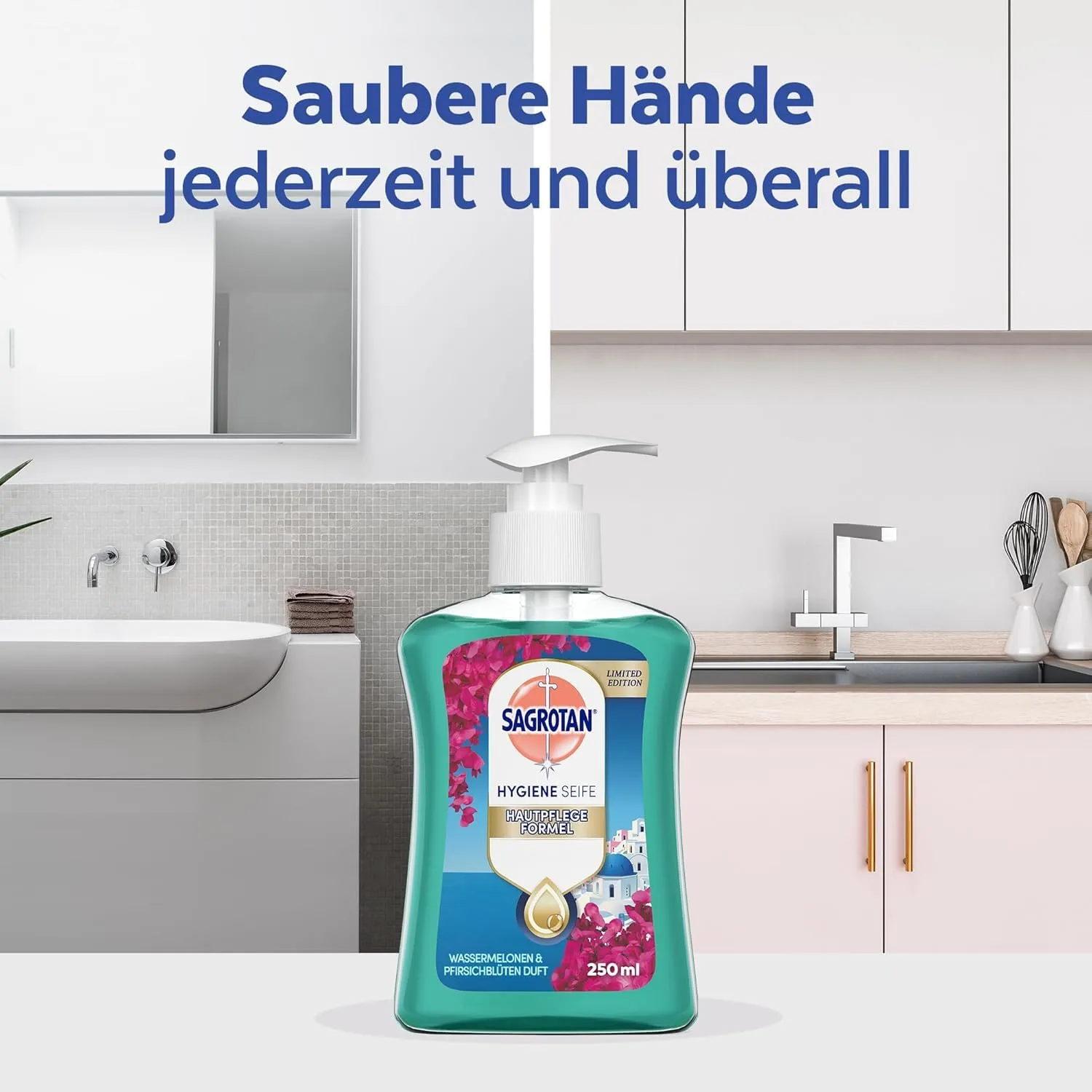 Sagrotan Floral Coast Hygieneseife 3x250ml Wassermelone