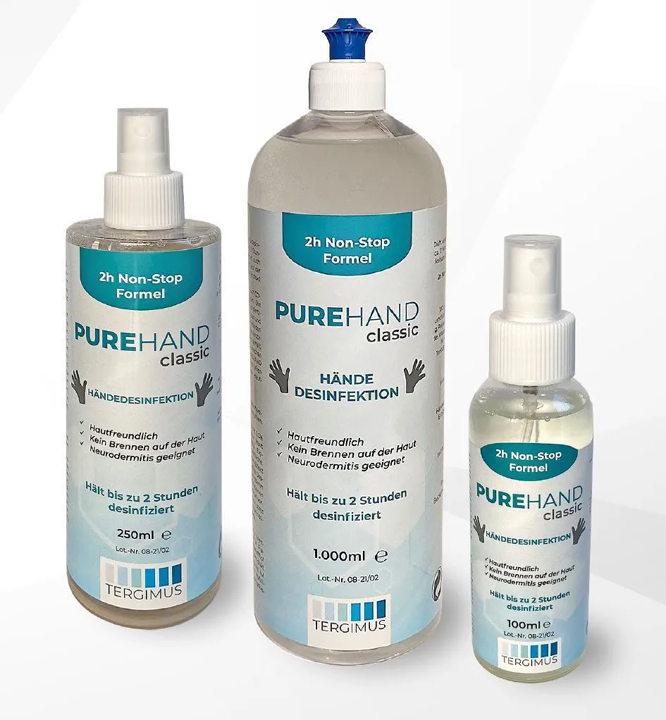 Purehand Classic Händedesinfektion ohne Alkohol Sprühflasche