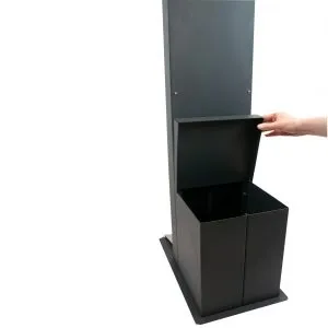 Euraneg SD115 Desinfektionssäule Fußbedienung Stahl schwarz