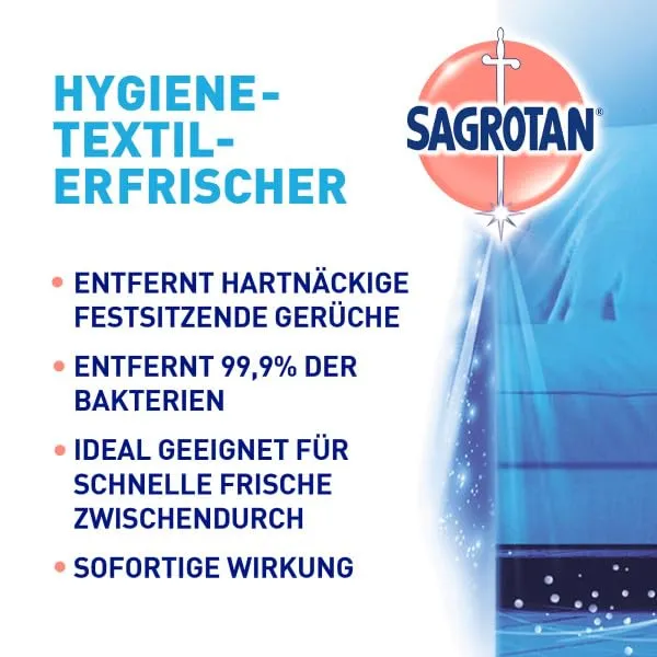 Sagrotan Hygiene-Textilerfrischer Spray 6x500 ml Frische Wäsche
