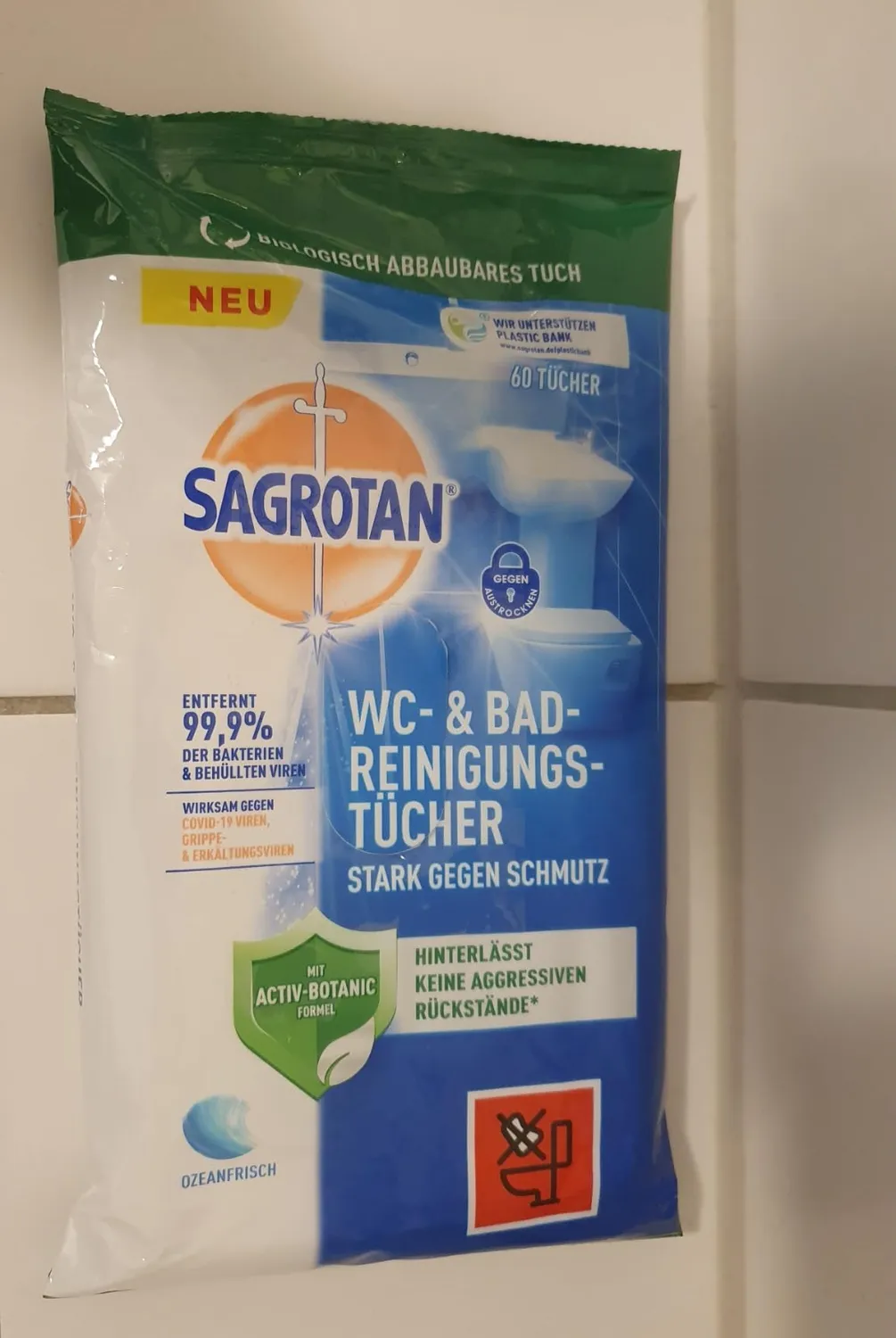 Sagrotan WC-Reinigungstücher Tücher 6x60 Stück Abbaubar