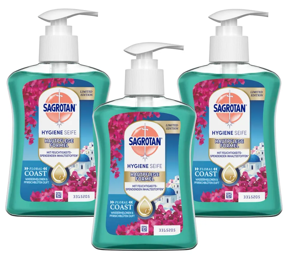 Sagrotan Floral Coast Hygieneseife 3x250ml Wassermelone
