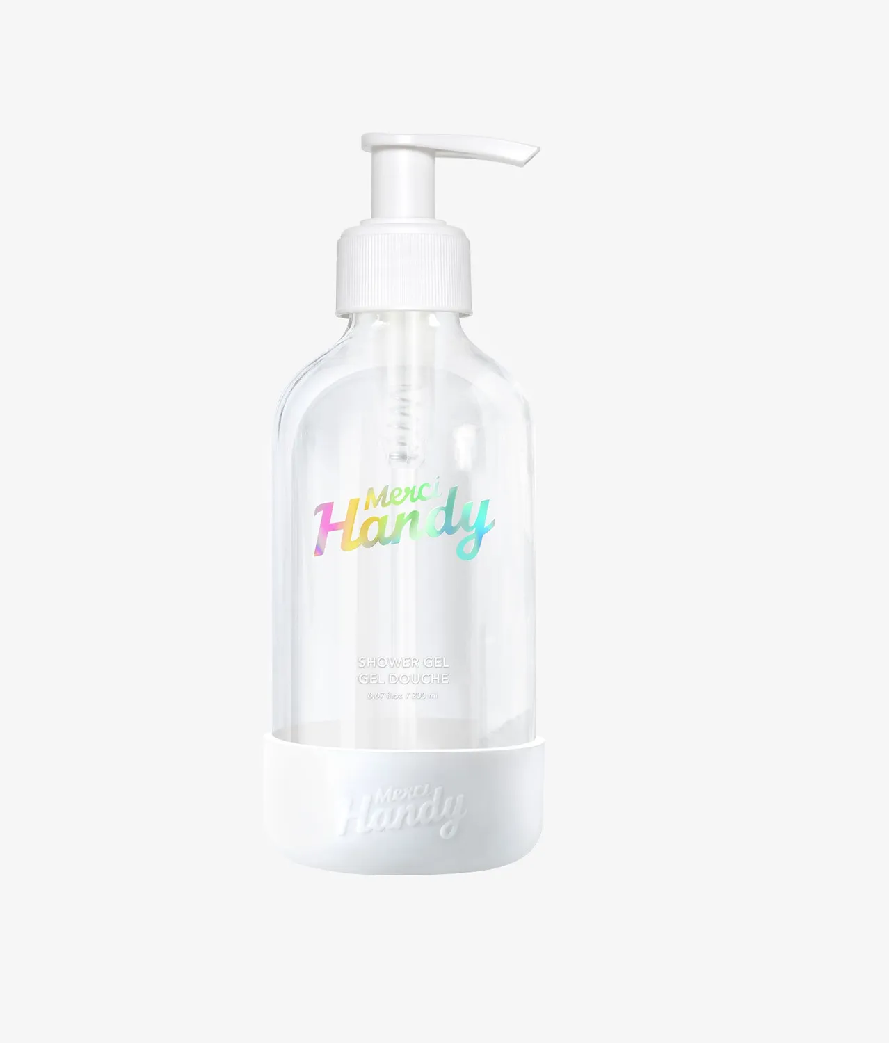Merci Handy Pour Toujours Duschgel-Flasche Glas leer