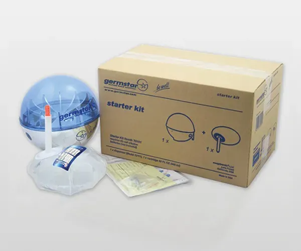 Germstar 32oz Starterset Spender Chrome-Blau + Original 946ml