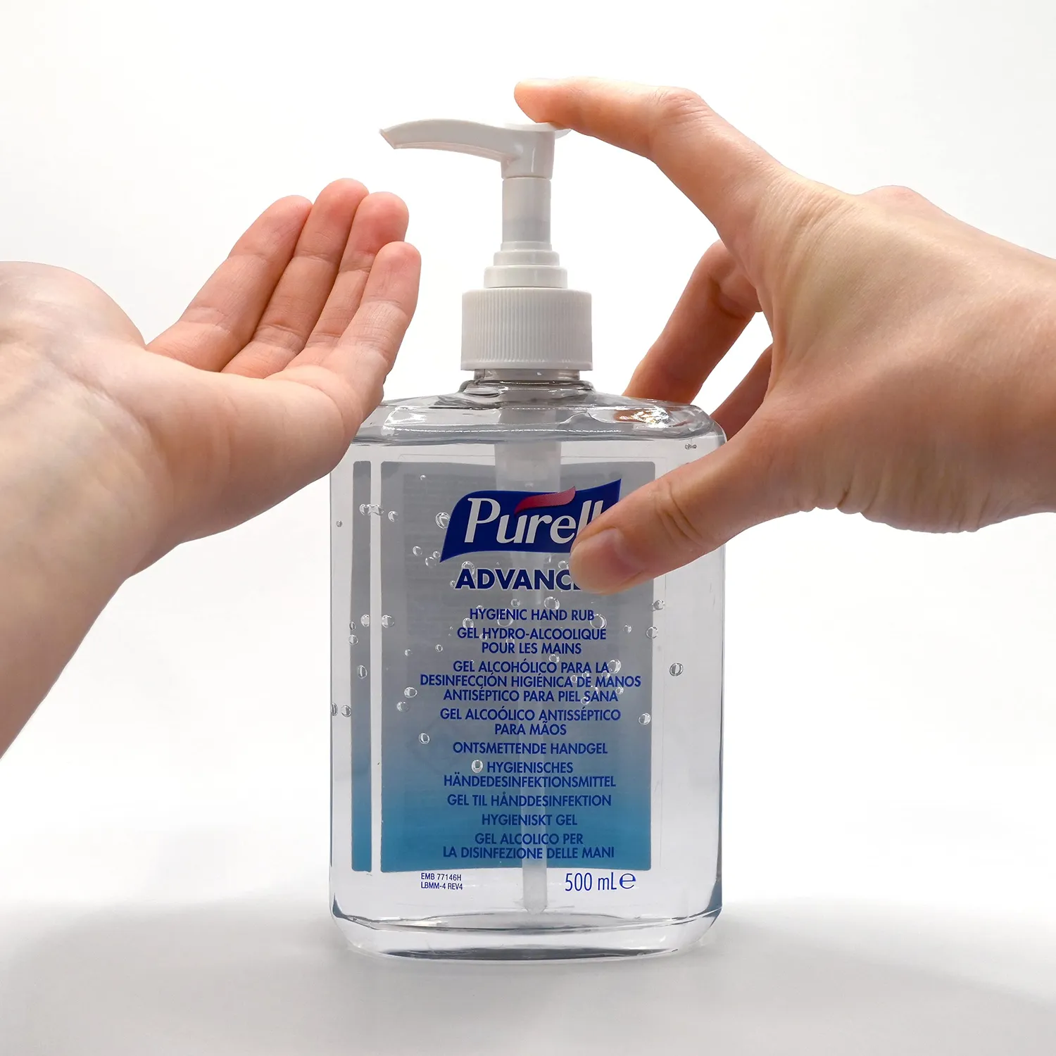 Purell Advanced Händedesinfektionsgel 500ml Pumpflasche unparfümiert