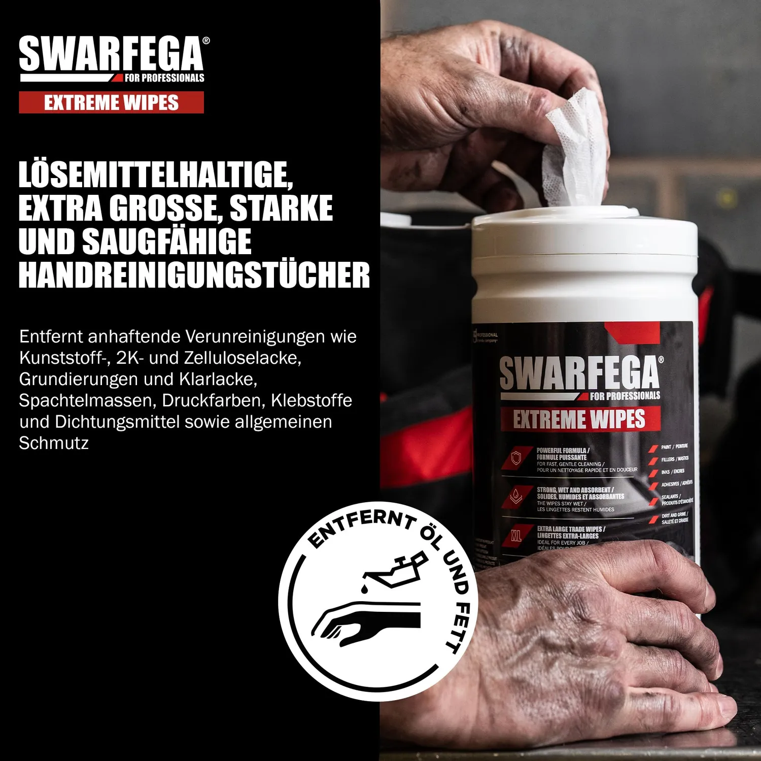 Swarfega Extreme Handreinigungstücher 70 Stück Farbe Schmutz