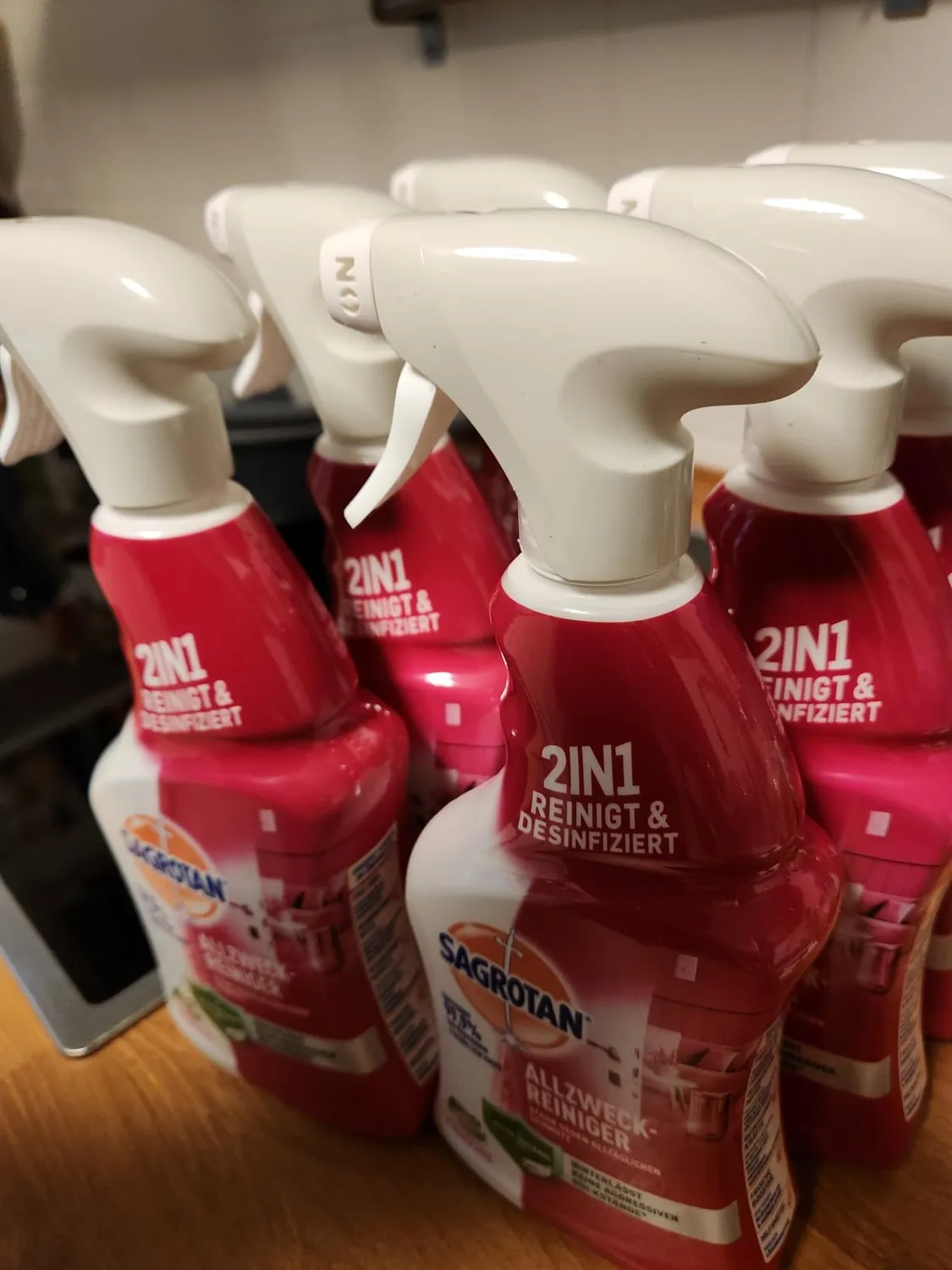 Sagrotan 2in1 Allzweck-Reiniger Spray 6x750 ml Apfel-Blüte