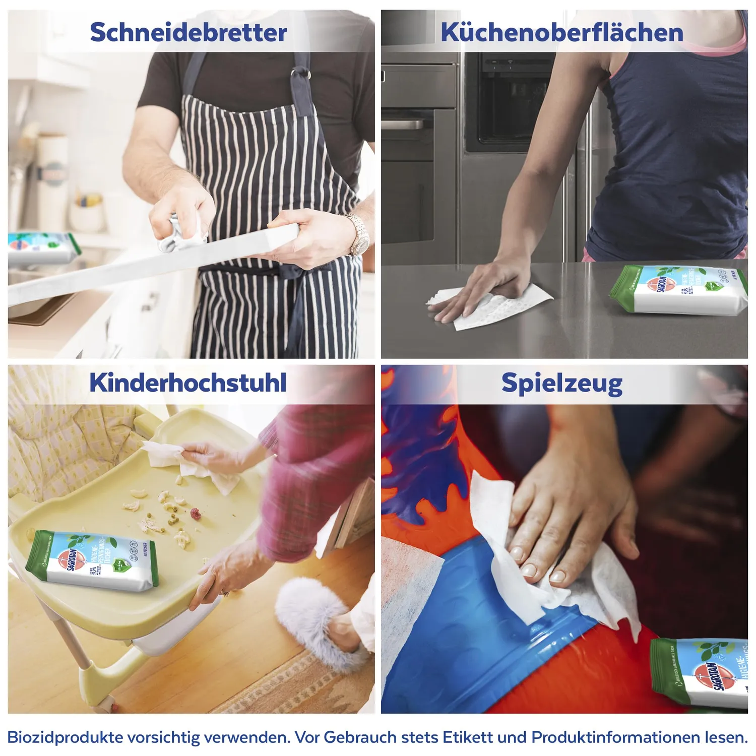 Sagrotan Hygienereinigungstücher neutral 5x60 Stück mild