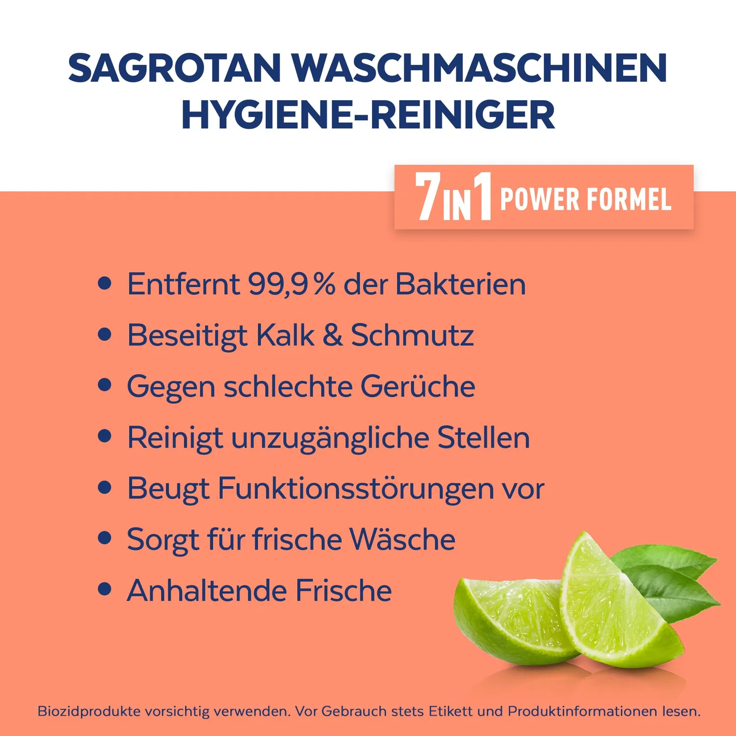 Sagrotan Waschmaschinen Hygiene-Reiniger Limette 4x250ml