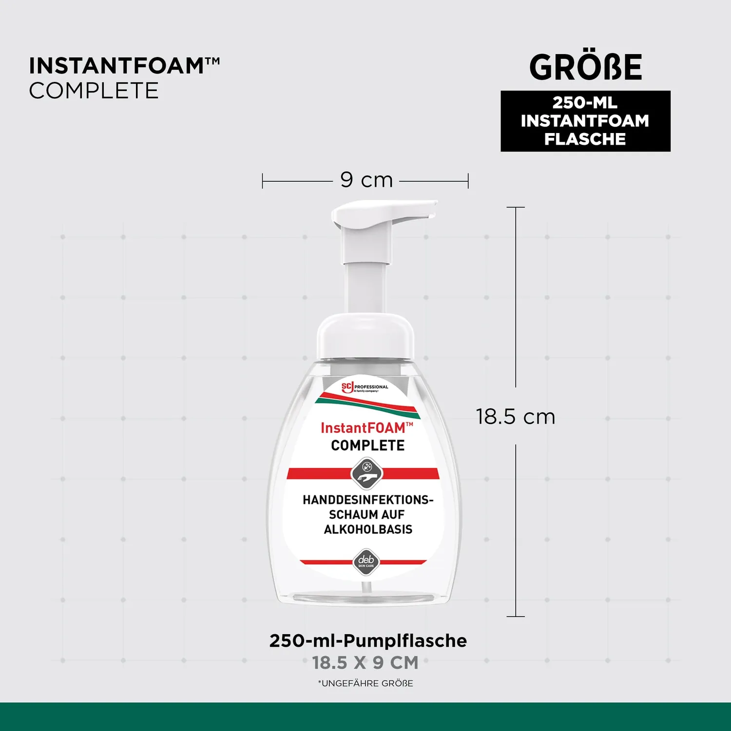SC Johnson InstantFOAM Complete Händedesinfektion 250ml Schaum