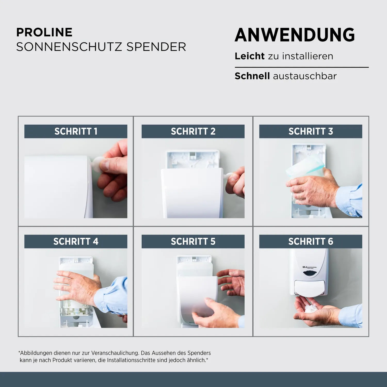SC Johnson Sonnenschutz Spender 1 L Sonnencreme dosiert