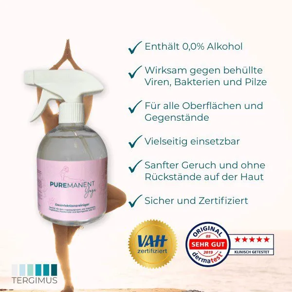 TERGIMUS PUREMANENT Yoga Mattenreiniger Spray alkoholfrei