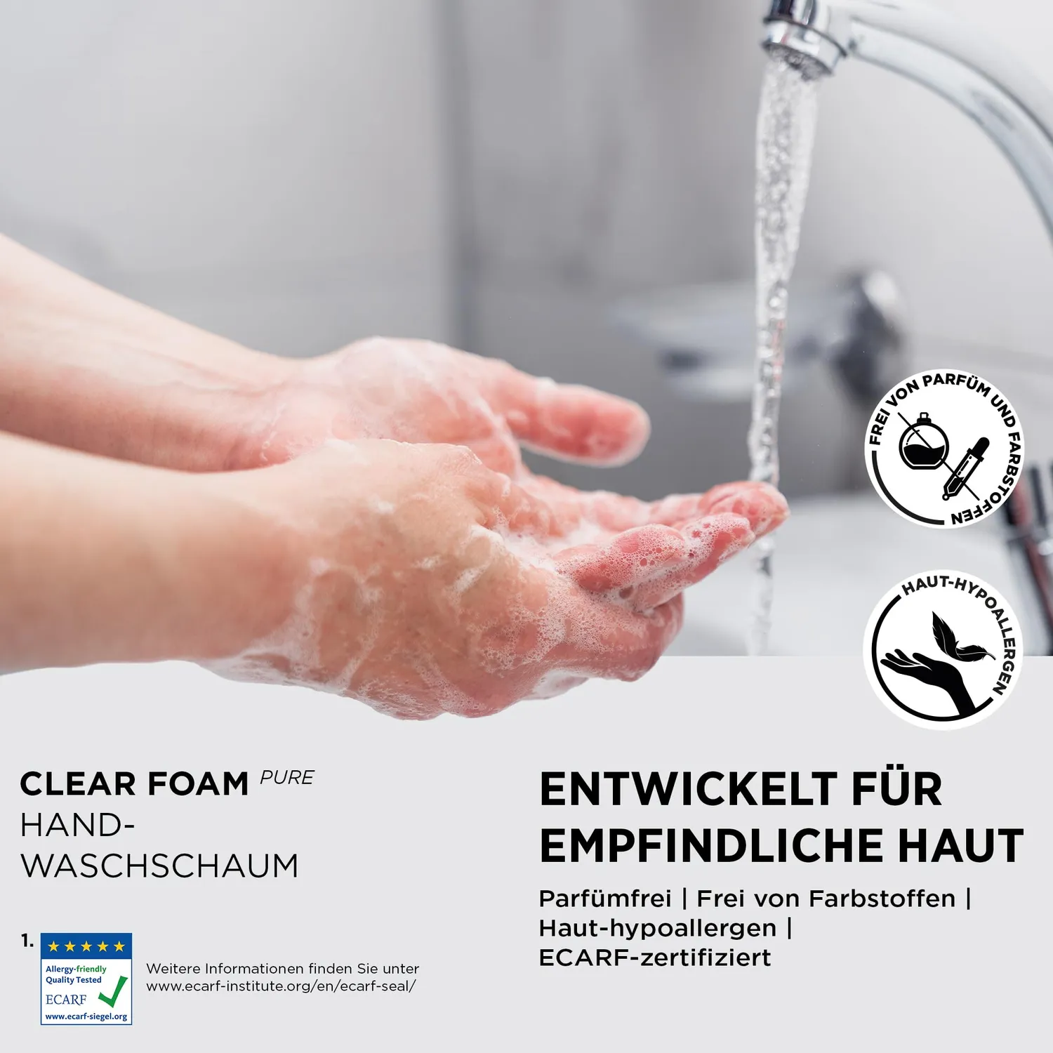 SC Johnson Clear Foam Pure Schaumseife 1L Starter-Set parfümfrei