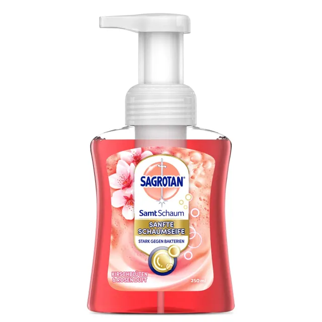 Sagrotan Samt-Schaum Kirschblüte Rose 250 ml Seife
