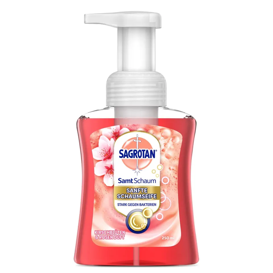 Sagrotan Samt-Schaum Kirschblüte Rose 250 ml Seife