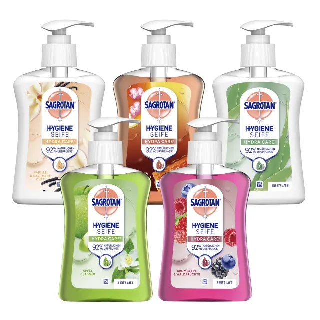 Sagrotan Handseife Flüssigseife 5x250 ml Mischset antibakteriell