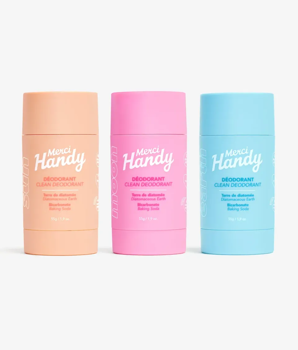 Merci Handy Deodorant Trio Sun Earth Moon 3er