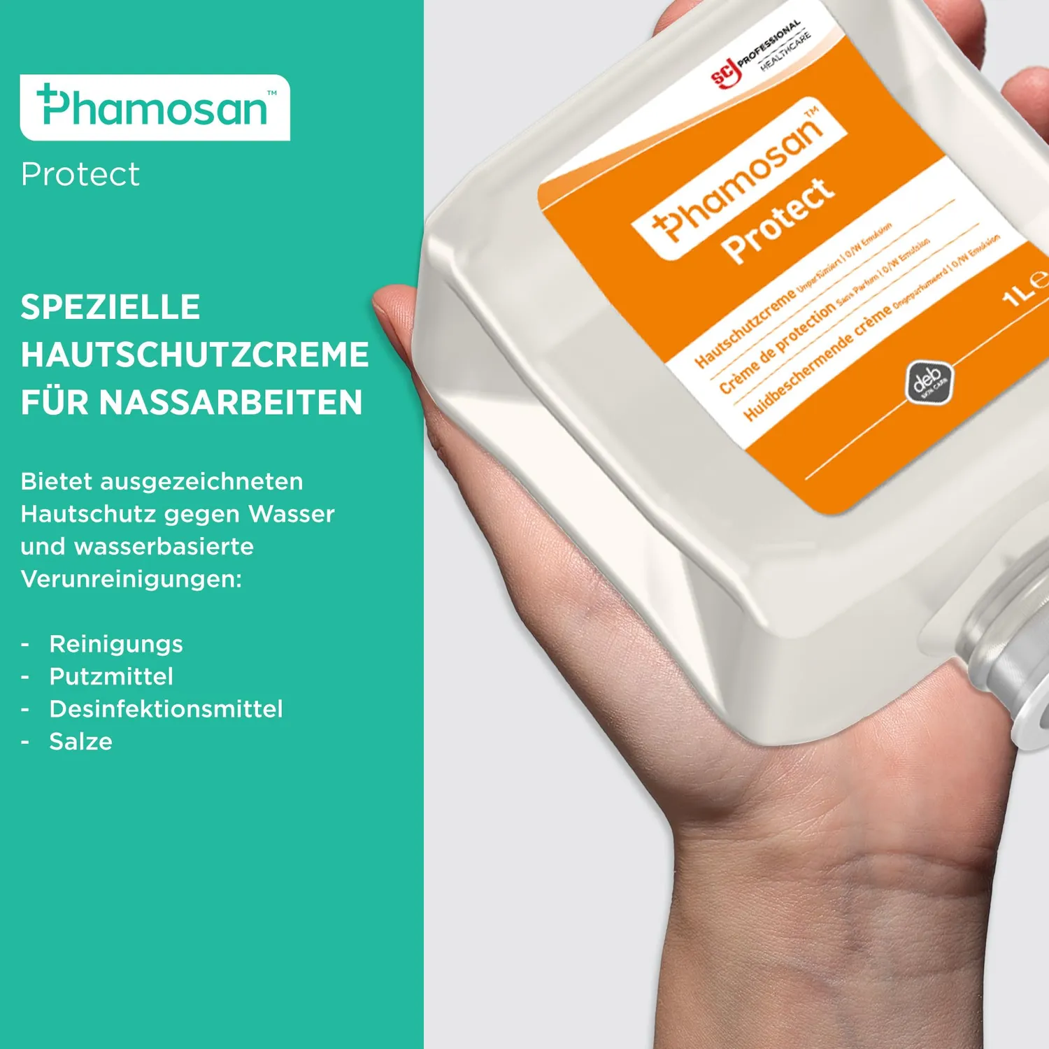 SC Johnson Stokoderm Phamosan Protect Creme 1 L parfümfrei