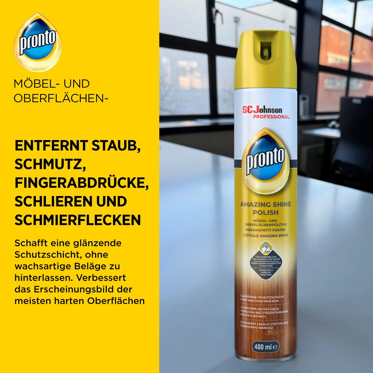 SC Johnson Professional Pronto Möbelpolitur Spray 400 ml floral