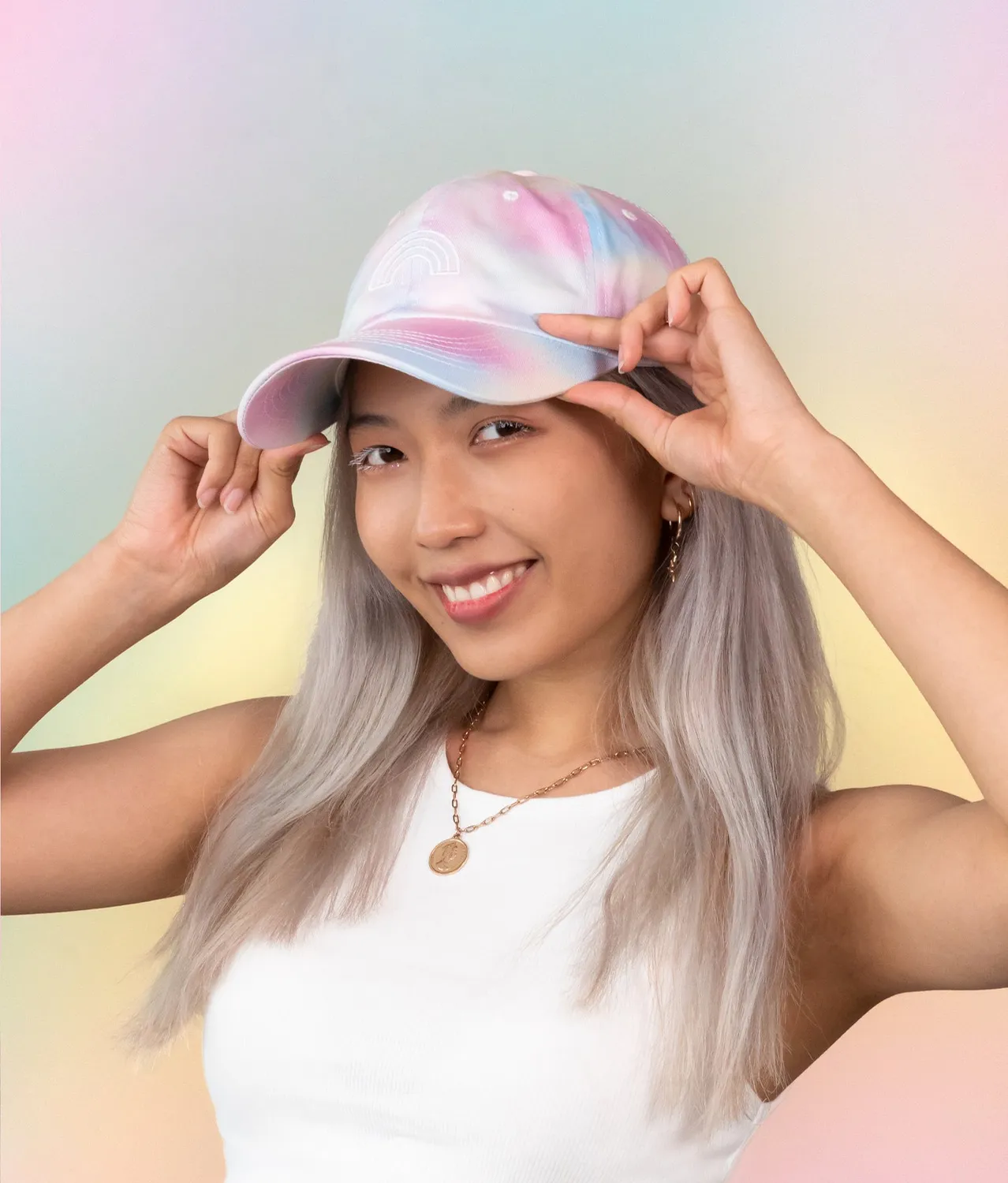 Merci Handy Rainbow Cap Kappe Baumwolle Farbverlauf