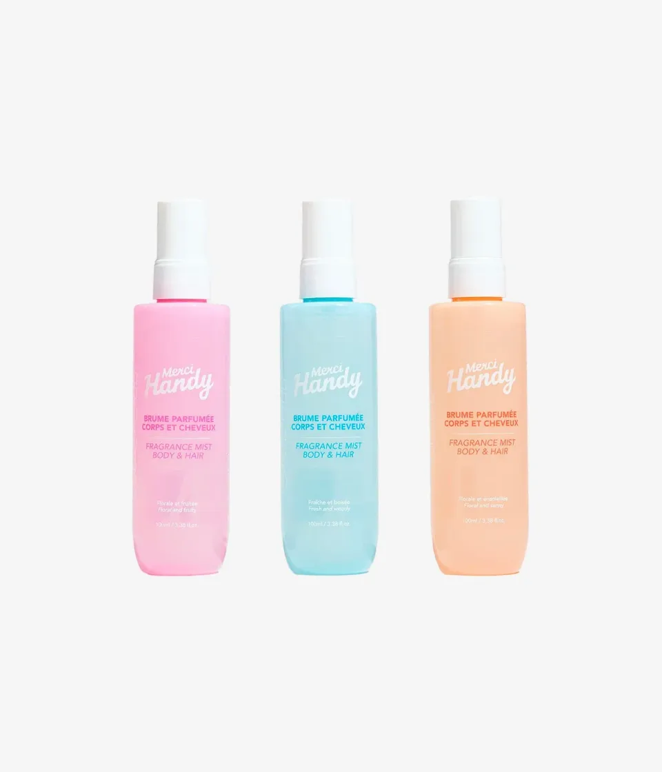 Merci Handy Trio Brumes Haar- und Körperspray 3er Set blumig