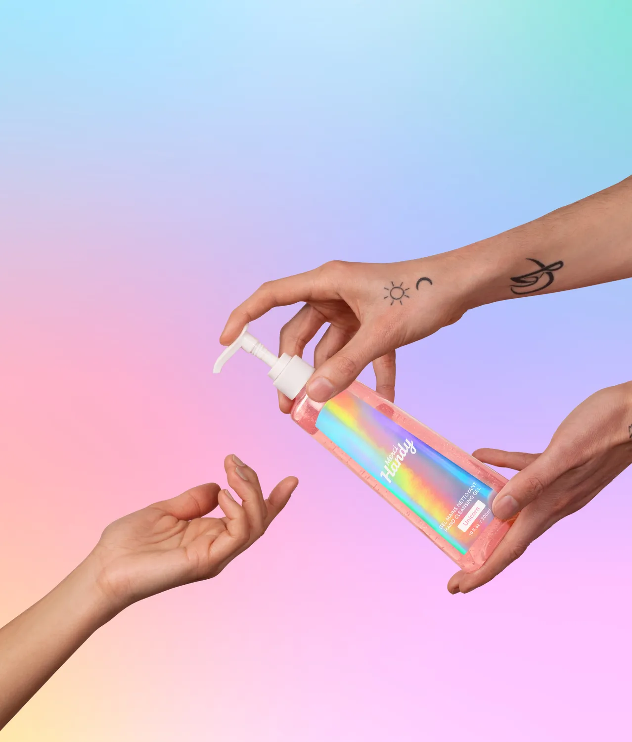 Merci Handy Unicorn Edition Handreinigungsgel 300ml Maniok
