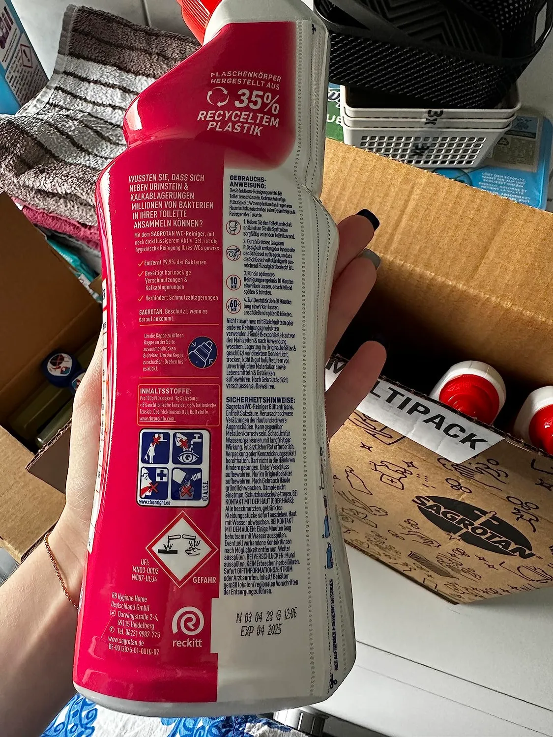 Sagrotan WC-Reiniger Blütenfrische WC-Gel 750 ml Antischmutzfilm