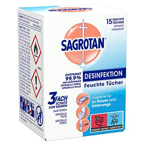 Sagrotan Desinfektionstücher Ozean Feuchttücher 15 Stück